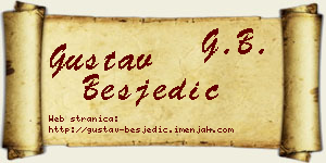 Gustav Besjedić vizit kartica